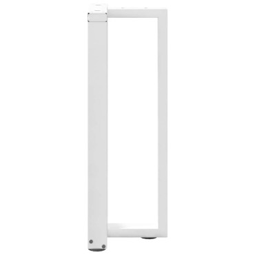 vidaXL Πόδια Κονσόλας σε Σχήμα Τ, 2 τεμ. Λευκά 38x25x(72-73)cm Ατσάλι