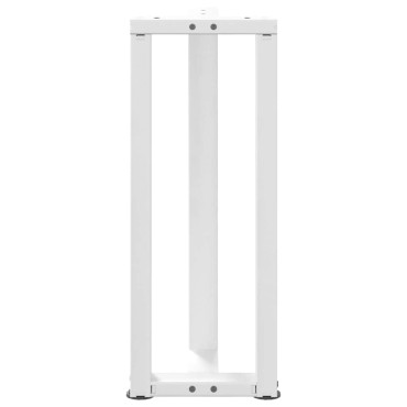 vidaXL Πόδια Κονσόλας σε Σχήμα Τ, 2 τεμ. Λευκά 38x25x(72-73)cm Ατσάλι