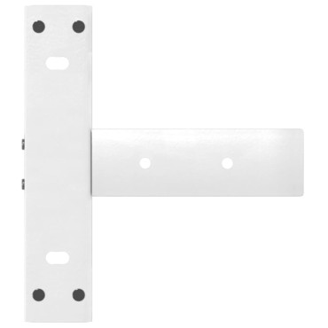 vidaXL Πόδια Κονσόλας σε Σχήμα Τ, 2 τεμ. Λευκά 38x25x(72-73)cm Ατσάλι