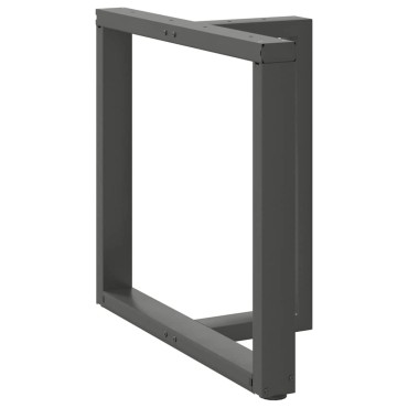 vidaXL Πόδια τραπεζαρίας σχήμα T 2 τεμ. Ανθρακί 70x35x(72-73)cm Ατσάλι