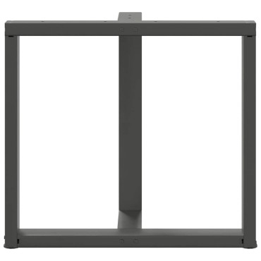 vidaXL Πόδια τραπεζαρίας σχήμα T 2 τεμ. Ανθρακί 70x35x(72-73)cm Ατσάλι