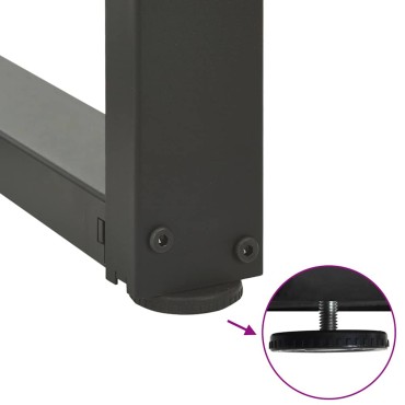 vidaXL Πόδια τραπεζαρίας σχήμα T 2 τεμ. Ανθρακί 70x35x(72-73)cm Ατσάλι