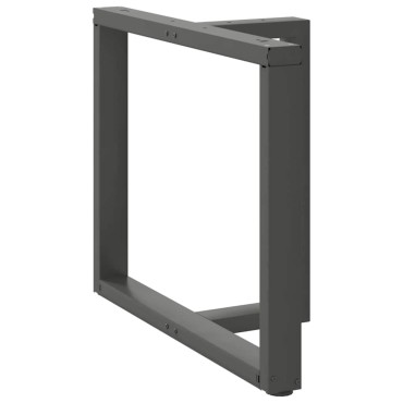 vidaXL Πόδια τραπεζαρίας σχήμα T 2 τεμ. Ανθρακί 100x35x(72-73)cm Ατσάλι