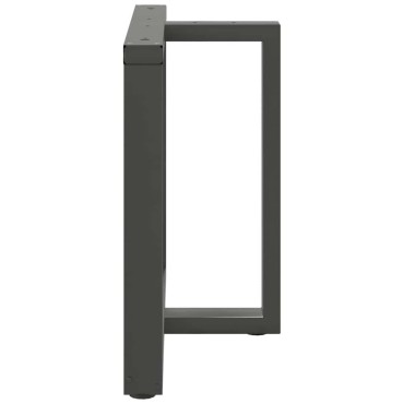 vidaXL Πόδια τραπεζαρίας σχήμα T 2 τεμ. Ανθρακί 100x35x(72-73)cm Ατσάλι