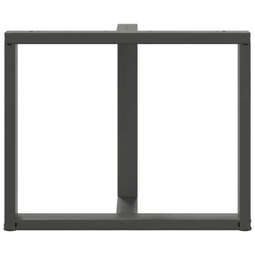 vidaXL Πόδια τραπεζαρίας σχήμα T 2 τεμ. Ανθρακί 100x35x(72-73)cm Ατσάλι