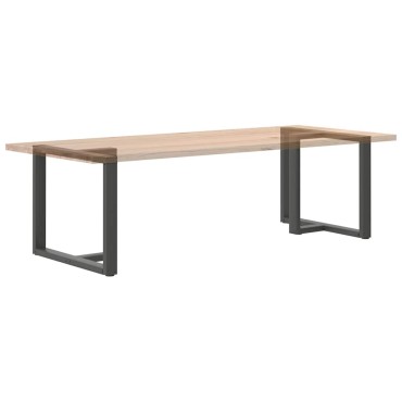 vidaXL Πόδια τραπεζαρίας σχήμα T 2 τεμ. Ανθρακί 100x35x(72-73)cm Ατσάλι