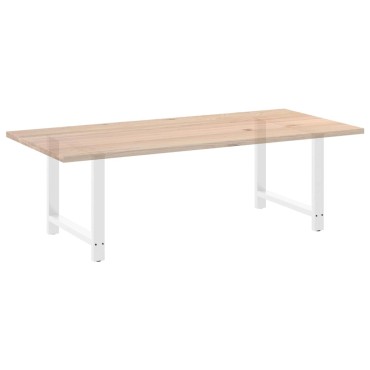 vidaXL Πόδια τραπεζαρίας Λευκό 2 τεμ. 90x(72-73)cm Ατσάλι