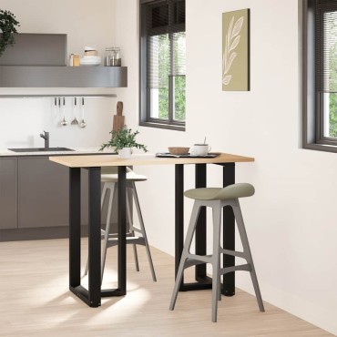 vidaXL Πόδια τραπεζιού μπαρ σε σχήμα T 2 τεμ. Μαύρο 60x35x(100-101)cm