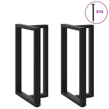 vidaXL Πόδια τραπεζιού μπαρ σε σχήμα T 2 τεμ. Μαύρο 60x35x(100-101)cm