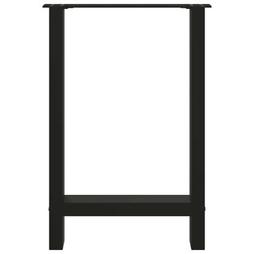 vidaXL Πόδια τραπεζαρίας Μαύρο 2 τεμ. 50x(72-73)cm Ατσάλι