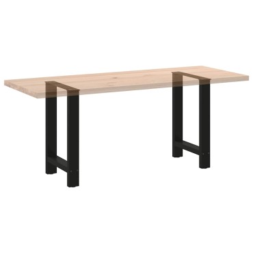 vidaXL Πόδια τραπεζαρίας Μαύρο 2 τεμ. 50x(72-73)cm Ατσάλι