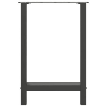 vidaXL Πόδια τραπεζαρίας Ανθρακί 2 τεμ. 50x(72-73)cm Ατσάλι
