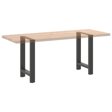 vidaXL Πόδια τραπεζαρίας Ανθρακί 2 τεμ. 50x(72-73)cm Ατσάλι
