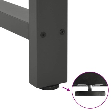 vidaXL Πόδια τραπεζαρίας Ανθρακί 2 τεμ. 50x(72-73)cm Ατσάλι