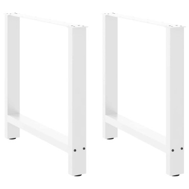 vidaXL Πόδια Τραπεζαρίας 2 τεμ. Λευκά 70x(72-73)cm Ατσάλι