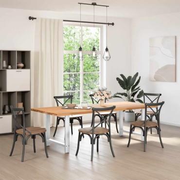 vidaXL Πόδια Τραπεζαρίας 2 τεμ. Λευκά 70x(72-73)cm Ατσάλι