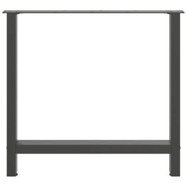 vidaXL Πόδια τραπεζαρίας Ανθρακί 2 τεμ. 80x(72-73)cm Ατσάλι