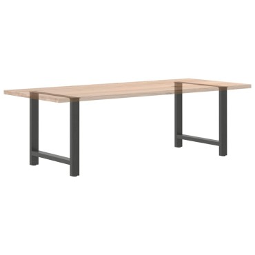 vidaXL Πόδια τραπεζαρίας Ανθρακί 2 τεμ. 80x(72-73)cm Ατσάλι