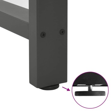 vidaXL Πόδια τραπεζαρίας Ανθρακί 2 τεμ. 80x(72-73)cm Ατσάλι