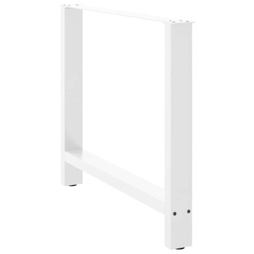 vidaXL Πόδια τραπεζαρίας Λευκό 2 τεμ. 100x(72-73)cm Ατσάλι