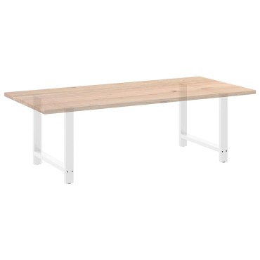 vidaXL Πόδια τραπεζαρίας Λευκό 2 τεμ. 100x(72-73)cm Ατσάλι