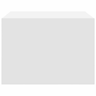 vidaXL Κομοδίνο Επιτοίχιο με Φώτα LED Λευκό 51x35,5x25 cm