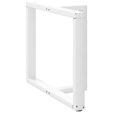 vidaXL Πόδια τραπεζαρίας σχήμα T 2 τεμ. Λευκό 100x35x(72-73)cm Ατσάλι