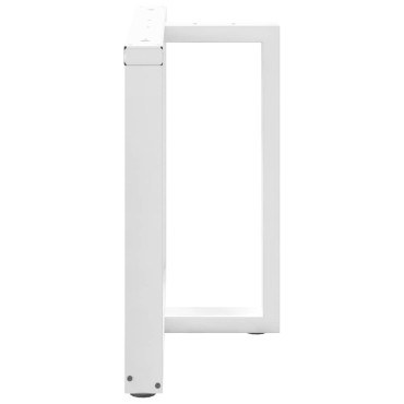 vidaXL Πόδια τραπεζαρίας σχήμα T 2 τεμ. Λευκό 100x35x(72-73)cm Ατσάλι