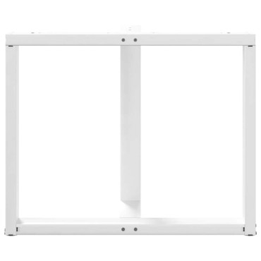 vidaXL Πόδια τραπεζαρίας σχήμα T 2 τεμ. Λευκό 100x35x(72-73)cm Ατσάλι