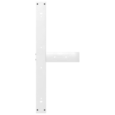 vidaXL Πόδια τραπεζαρίας σχήμα T 2 τεμ. Λευκό 100x35x(72-73)cm Ατσάλι