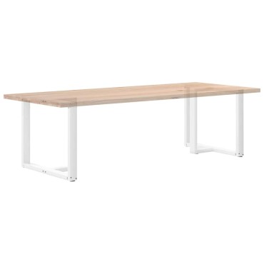 vidaXL Πόδια τραπεζαρίας σχήμα T 2 τεμ. Λευκό 100x35x(72-73)cm Ατσάλι