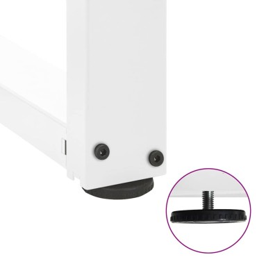 vidaXL Πόδια τραπεζαρίας σχήμα T 2 τεμ. Λευκό 100x35x(72-73)cm Ατσάλι