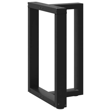 vidaXL Πόδια τραπεζαρίας σχήμα T 2 τεμ. Μαύρο 50x35x(72-73)cm Ατσάλι