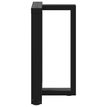 vidaXL Πόδια τραπεζαρίας σχήμα T 2 τεμ. Μαύρο 50x35x(72-73)cm Ατσάλι