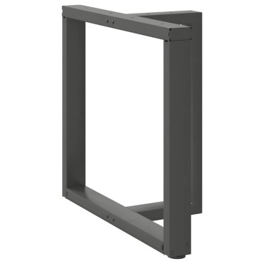 vidaXL Πόδια τραπεζαρίας σχήμα T 2 τεμ. Ανθρακί 80x35x(72-73)cm Ατσάλι