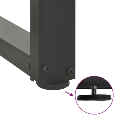 vidaXL Πόδια τραπεζαρίας σχήμα T 2 τεμ. Ανθρακί 80x35x(72-73)cm Ατσάλι