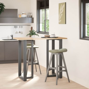 vidaXL Πόδια τραπεζιού μπαρ σχήμα T 2 τεμ. Ανθρακί 60x35x(110-111)cm