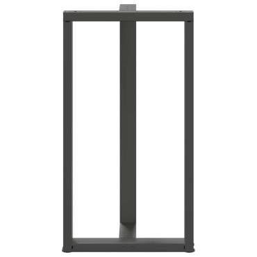 vidaXL Πόδια τραπεζιού μπαρ σχήμα T 2 τεμ. Ανθρακί 60x35x(110-111)cm