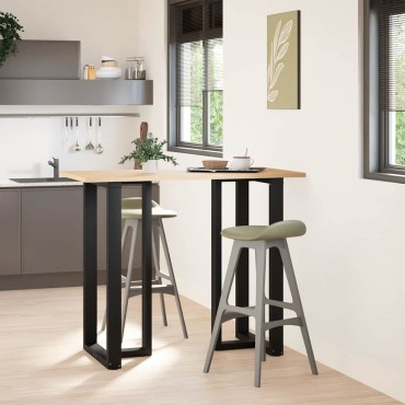 vidaXL Πόδια τραπεζιού μπαρ σε σχήμα T 2 τεμ. Μαύρο 60x35x(110-111)cm