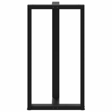 vidaXL Πόδια τραπεζιού μπαρ σε σχήμα T 2 τεμ. Μαύρο 60x35x(110-111)cm