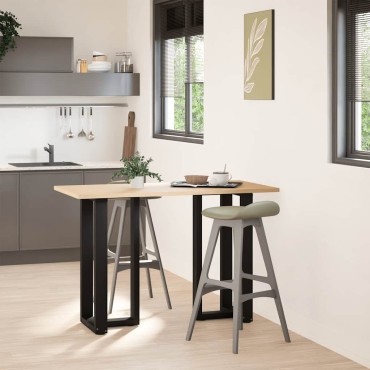 vidaXL Πόδια τραπεζιού μπαρ σε σχήμα T 2 τεμ. Μαύρο 50x35x(90-91)cm