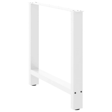 vidaXL Πόδια τραπεζαρίας Λευκό 2 τεμ. 80x(72-73)cm Ατσάλι