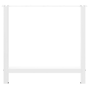 vidaXL Πόδια τραπεζαρίας Λευκό 2 τεμ. 80x(72-73)cm Ατσάλι