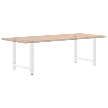 vidaXL Πόδια τραπεζαρίας Λευκό 2 τεμ. 80x(72-73)cm Ατσάλι