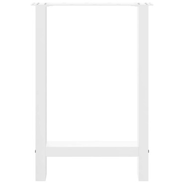 vidaXL Πόδια τραπεζαρίας Λευκό 2 τεμ. 60x(72-73)cm Ατσάλι