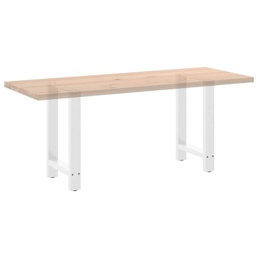 vidaXL Πόδια τραπεζαρίας Λευκό 2 τεμ. 60x(72-73)cm Ατσάλι