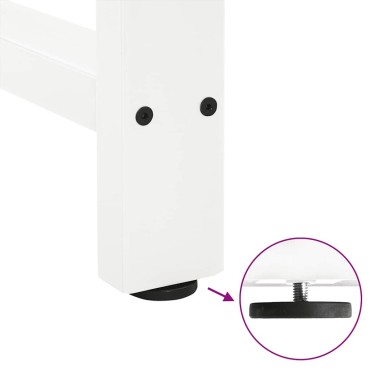 vidaXL Πόδια τραπεζαρίας Λευκό 2 τεμ. 60x(72-73)cm Ατσάλι