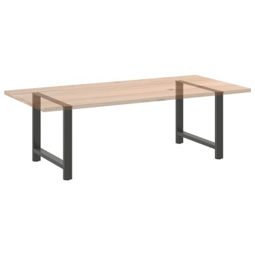 vidaXL Πόδια τραπεζαρίας Ανθρακί 2 τεμ. 90x(72-73)cm Ατσάλι