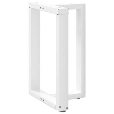 vidaXL Πόδια τραπεζαρίας σχήμα T 2 τεμ. Λευκό 50x35x(72-73)cm Ατσάλι