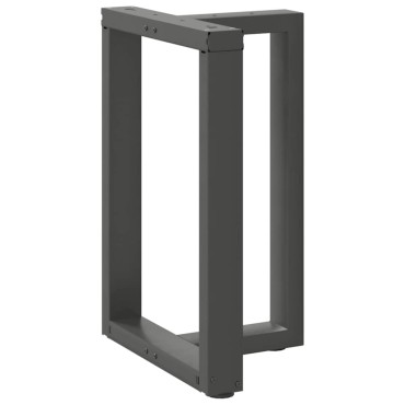vidaXL Πόδια τραπεζαρίας σχήμα T 2 τεμ. Ανθρακί 60x35x(72-73)cm Ατσάλι